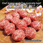 Australia beef mince 85CL Anggana's MEATBALLS Mozzarella Perfetto seasoned with Italian herbs price for 500gr 12-13pcs